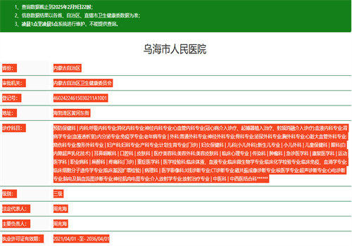 乌海市人民医院眼科地址电话营业时间