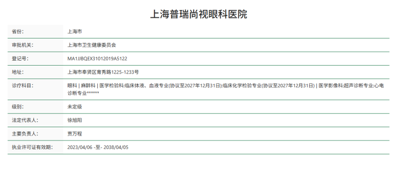 上海普瑞尚视眼科医院高晶案例效果：真实反馈揭秘视力矫正亮眼成效