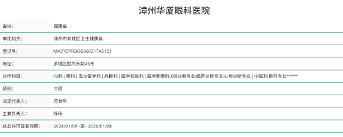 厦门眼科中心漳州眼科医院
