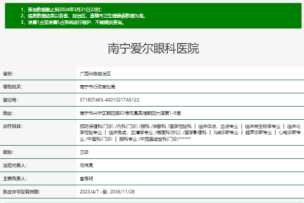 2026南宁爱尔眼科医院陈霞坐诊时间表 附医生简介、预约挂号及就诊指南